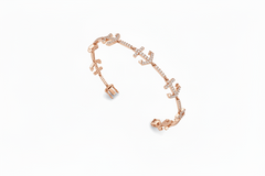 Gold and Diamond Anchor Link Bracelet