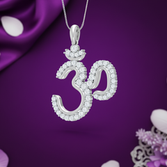 The Divine Om Gold And Diamond Pendant