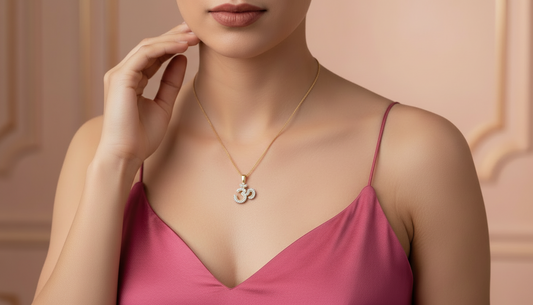 Sacred Aum Symbol Diamond Pendant