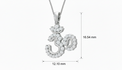 Om Locket with Diamond Accents For Men Pendant