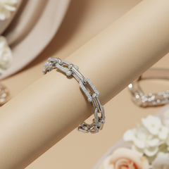 Authentic Tiffany Diamond Link Bracelet