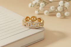 Interlocking Circle Diamond Eternity Ring