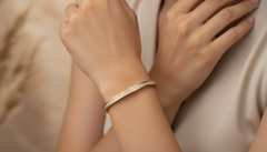 Princess Cut Diamond Channel Set Bangle