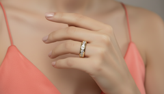 Classic Channel Set Diamond Half Eternity Ring