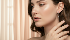 Brilliant Round Diamond In & Out Eternity Hoop Earrings