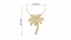 Palm Tree Charm Necklace With Chain