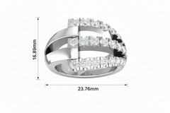 Geometric Charm Diamond Ring