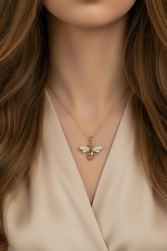 Two-Tone With Ruby Stone Bee