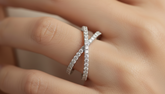 Modern Silver X-Shape Ring