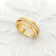 Modern Wrap-Around Diamond Band Ring