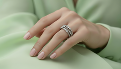 Vintage Style Milgrain Bezel Silver Ring