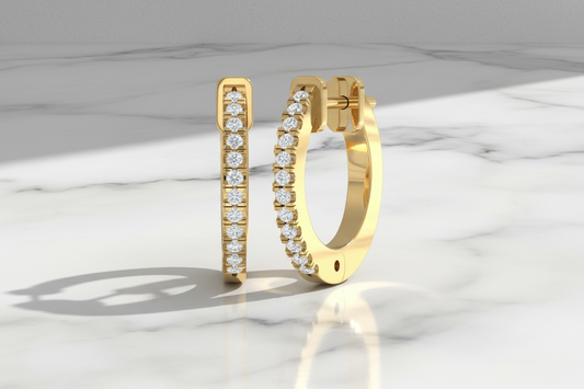 Eternity Style Diamond Earrings