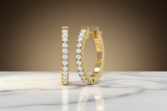 Dainty Diamond Huggie Earrings for Women