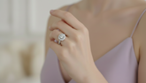 The Micelle Halo Diamond Engagement Ring