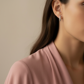 Gold Set Inside-Outside Diamond Hoop Earrings