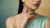 Sophisticated Dainty Diamond Drop Earrings