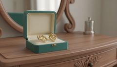 Elegant 'Flame' Design Diamond Earrings