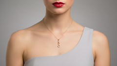 Dainty Gold & Diamond Loop-De-Loop Drop Pendant