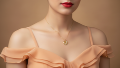 Modern Swirl Heart Motif Diamond Pendant