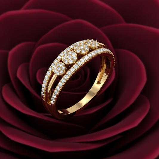 forty-Stone Diamond Cluster Ring