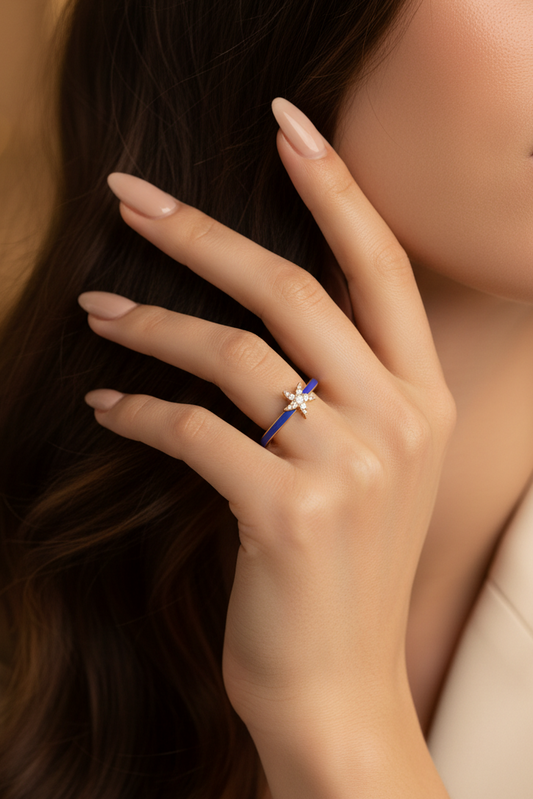 Blue Enamel Star