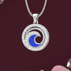 Blue Enamel Wave