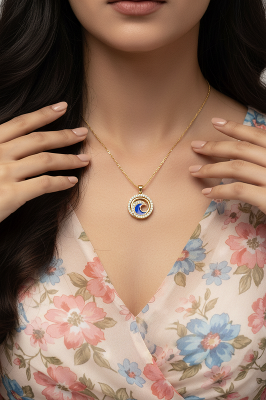 Blue Enamel Wave