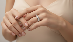 Minimalist Ten Stone Channel Set Diamond Ring