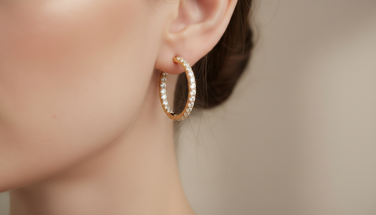 Brilliant Two CTTW Diamond Inside-Out Side Hoop Earrings