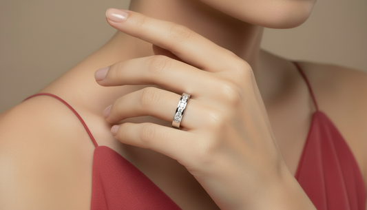 Modern Seven-Stone Diamond Wedding Ring