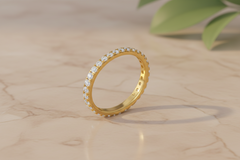 Thin Diamond Eternity Band Ring