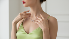 Classic Gold Diamond Infinity Necklace With Chain