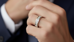 Durable Channel-Set Diamond Band Ring