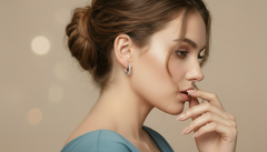 Eternity Style Diamond Hoop Earrings