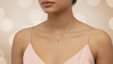 Dainty Gold & Diamond C Alphabet Pendant