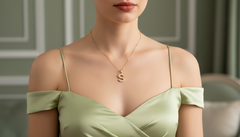 Dainty Gold & Diamond S Alphabet Pendant