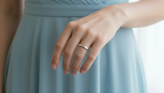 Bezel-Set Round Diamond Two Stone Bypass Ring