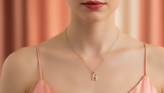 Alphabet H Unisex Diamond Pendant