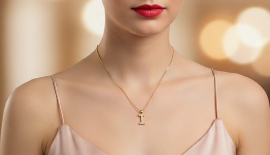 Alphabet I Unisex Diamond Pendant