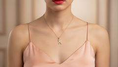 Alphabet K Unisex Diamond Pendant