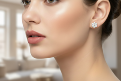 Flower Cluster Stud Earrings