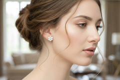 Flower Cluster Stud Earrings
