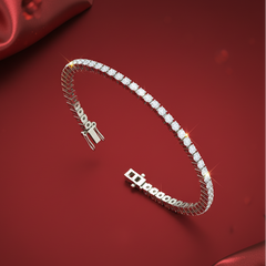 Timeless Gold And Diamond Tennis Bracelet