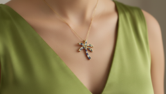 Tropical Palm Tree Necklace with Chain