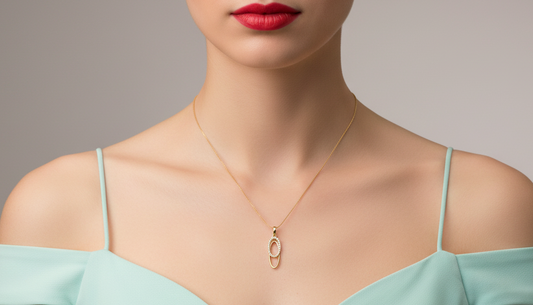 Interlocking Oval Diamond Pendent
