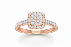 Women's Diamond Cluster Engagement Ring