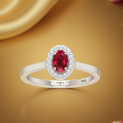 Oval Ruby With Diamond