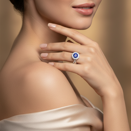 Round Sapphire Ring