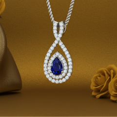 Sapphire Pear-Cut Infinity