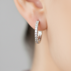 Everyday Diamond Hoop Earrings